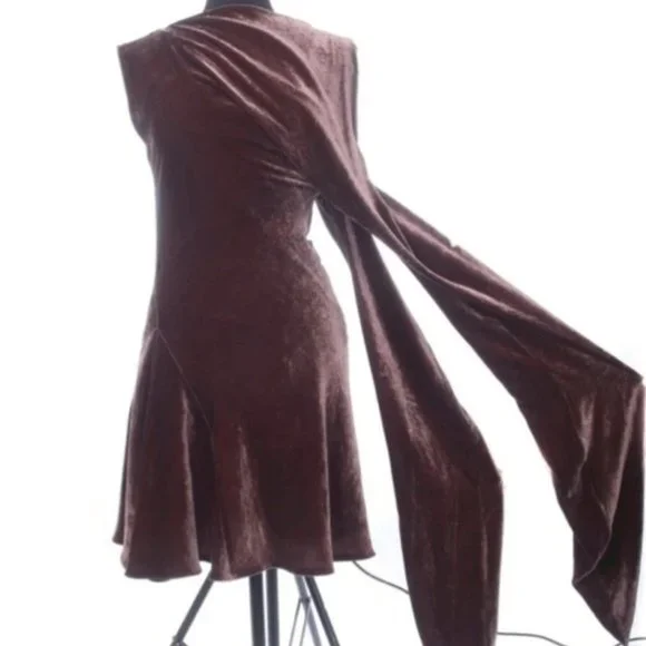 Salvatore ferragamo burgundy velvet dress - Picture 3 of 3